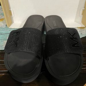 Black Michael Kors Slides